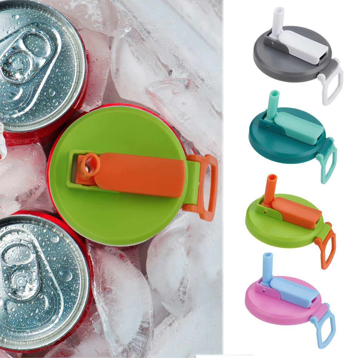 Zingg Lid - Reusable Can Lid With Built-In Straw